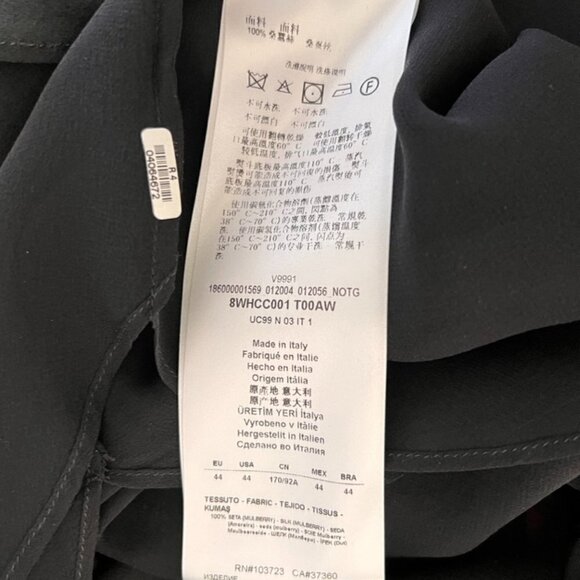 Giorgio Armani silk sheer unique collar blouse size 44 - Picture 7 of 7